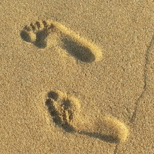 Fussabdruck im Sand